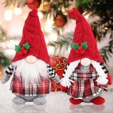 2PCS Christmas Plush Doll Gnome Xmas Dwarf Gonk Elf Home Decoration Ornament