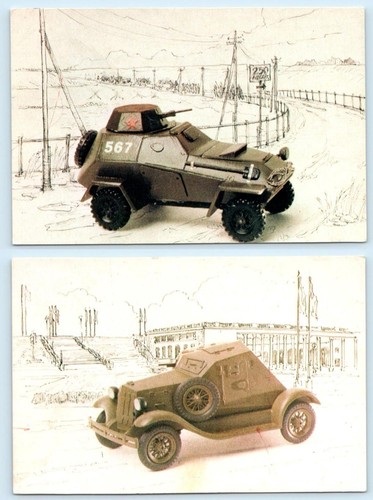 Postcards russian armored - postcards,