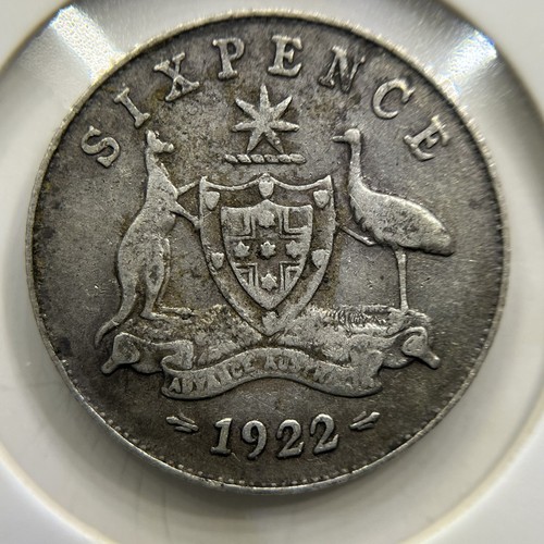 1922 sixpence coin good - sixpence,