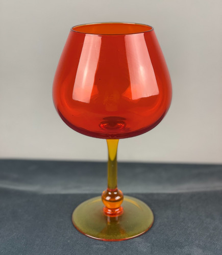 Large red amber art glass - large,
