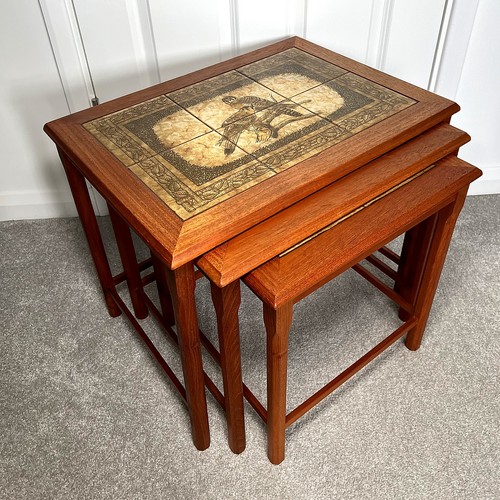 Vintage teak nesting tables - nesting,