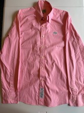 La Martina Buenos Aires Men’s Long Sleeve Button Up Shirt Pink Logo Size 2XL