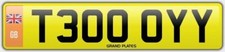 TOY NUMBER PLATE T300 OYY TOYS