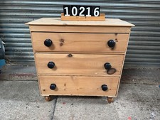 3 drawer antique pine chest of