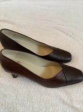 LADIES VAN DAL BROOKE BROWN LEATHER LEYA COURT SHOES NEW NEVER WORN UK7D