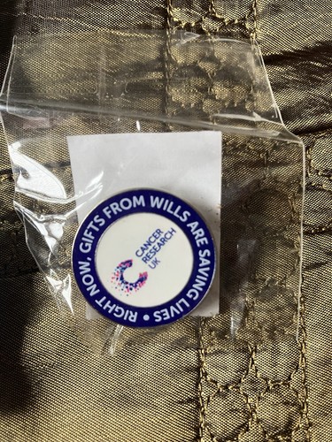 Cancer research pin badge - cancer,