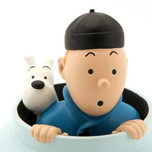 Tintin snowy blue lotus jar - tintin,