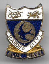 Vintage Cardiff City Enamel Football Badge by Coffer of Northampton