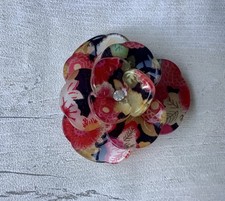 Multi-coloured Multi-layered Resin Flower Brooch Pin For Women