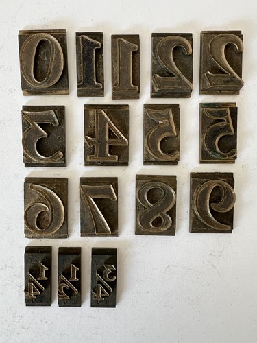 Vintage letterpress hot - /,