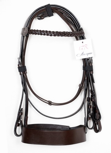 Leather horse plaited hunter - leather,