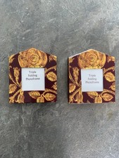 Pair Of Maroon/Gold Folding Picture Frames.
