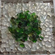 250 small Mosaic Sea glass Rough Pieces Seaham Green White Aqua Smaller than 5p