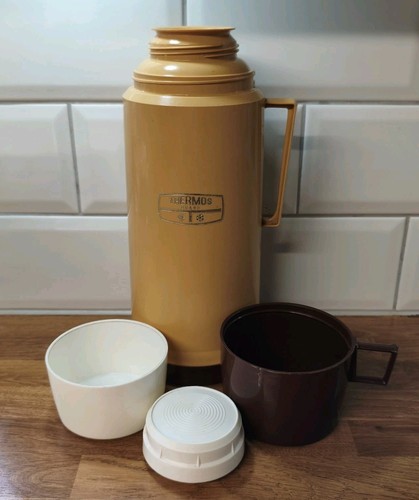 Vintage retro thermos flask - vintage, |