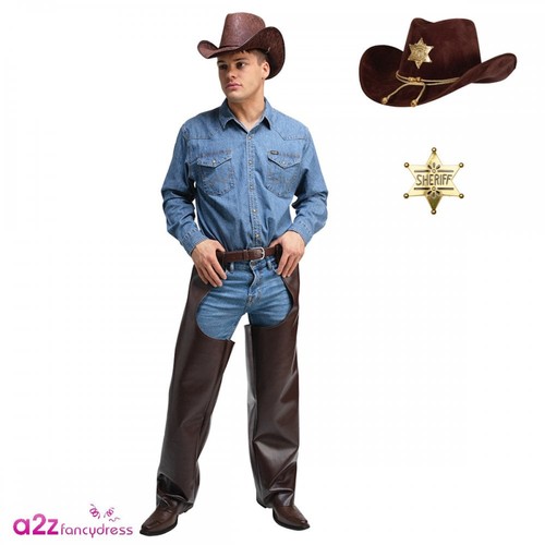 Mens cowboy chaps sheriff - mens,
