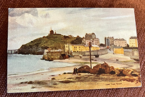 Antique postcard tenby wales - antique,