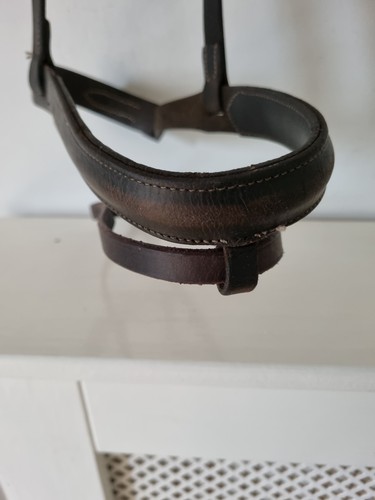 Brown leather raised noseband - ,