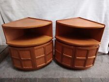 A Pair Of Mid Century Teak Corner Cabinets By Parker Knoll/Nathan 