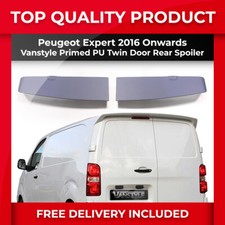 FITS PEUGEOT EXPERT 2016> QUALITY PRIMED PU REAR TWIN BARN DOOR SPOILER WING
