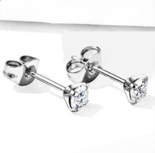 Pair CZ Prong Set Implant