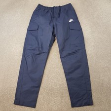 Nike Mens Tracksuit Bottoms Medium Blue Cargo Pants Utility Streetwear Trousers