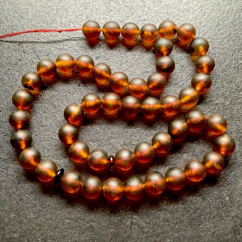 Amber tesbih round - tesbih, natural