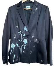 Vintage Moschino Cheap and Chic Cotton Satin Lined Jacket UK10