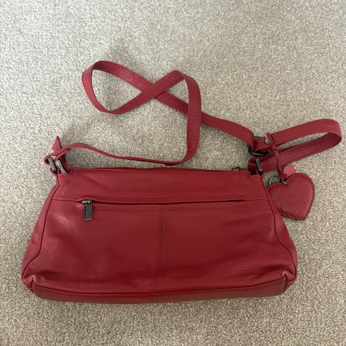 Yoshi red leather crossbody - red,