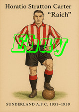 Horatio Stratton "Raich" Carter  Sunderland Football Retro A4 Size Poster Print