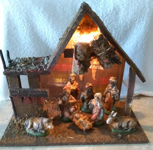 Vintage italian nativity - vintage,