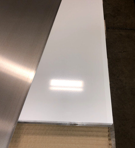 White aluminum flat - 24", 96"