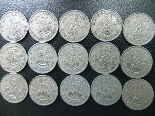 Shilling 1950 1947 george - shilling,