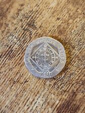 Rare Isle of Man 20p twenty pence coin 2015 Castle Rushen Clock 