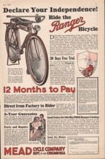 1921 RANGER BICYCLE BIKE