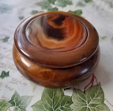 Vintage Wood and Agate Inlay