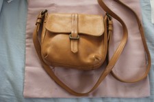 Radley Light Brown Small Grosvenor Saddle Shoulder Crossbody Bag-New Dust Bag