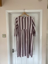 Wendy Trendy Pink White & Grey Tent Dress Size M