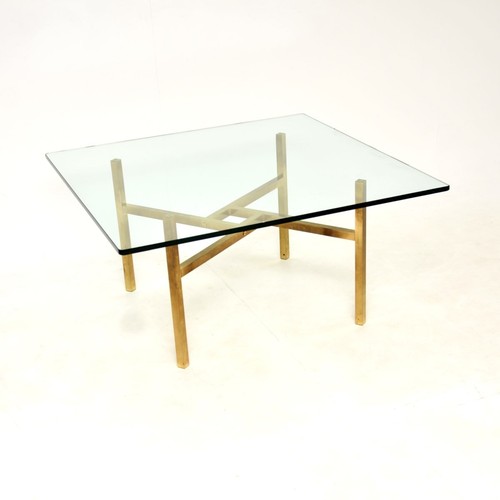 Vintage brass and glass coffee - vintage,