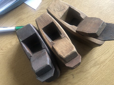 Vintage 3 small wooden block planes