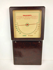 Vintage 14" Brown & Bigelow Bakelite Thermometer Frasier's Plumbing Co - WORKING