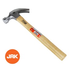 JAK 16oz Claw Steel Hammer With Wooden Handle, Nail Remover, DIY Carpenter