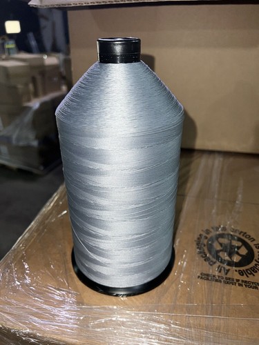Earth gray bonded nylon thread - earth,