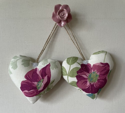 Pair hanging hearts - of,