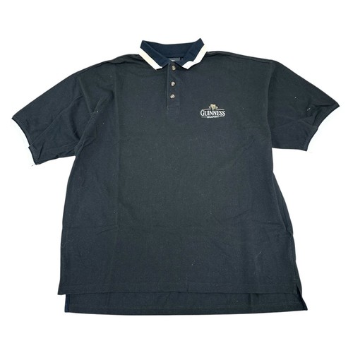 Guinness mens polo shirt black - guinness,