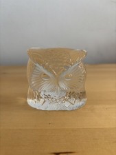 Mid Century Vintage Glass OWL