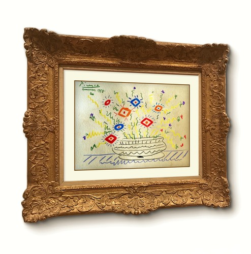 Pablo picasso drawing - picasso, on