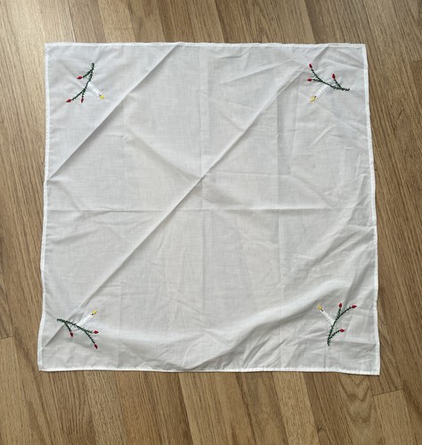 White hand stitched christmas - white,