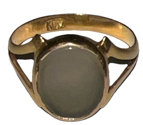 22ct gold agate signet ring - 22ct, 5