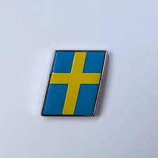 Sweden Swedish National Flag Rear Car Chrome Badge for Car Rear Side Fenders