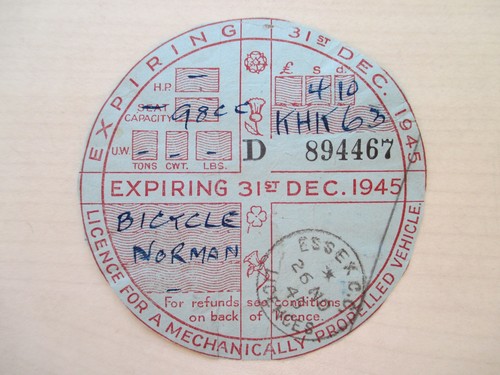 Tax disc old - old, vintage